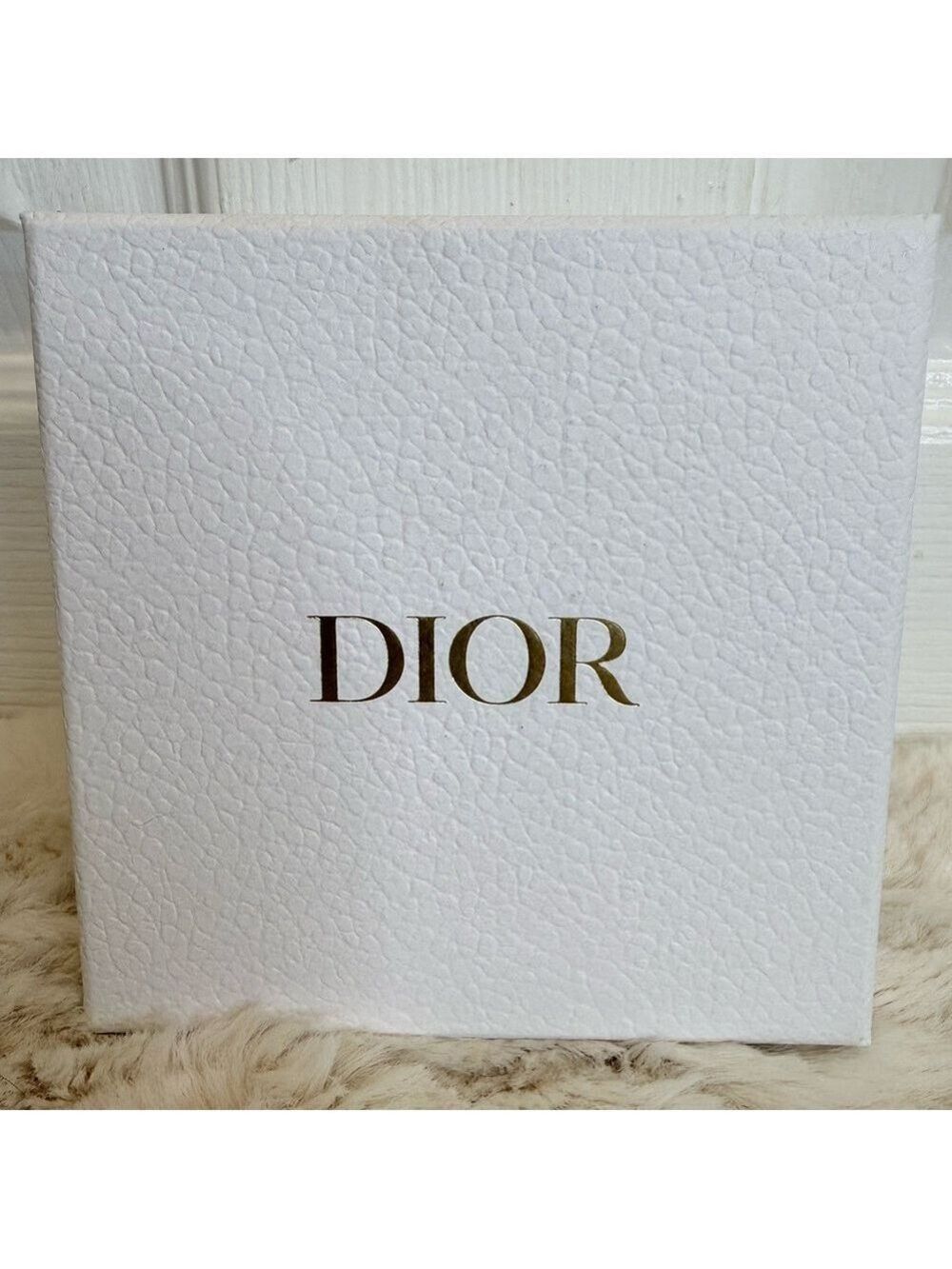DIOR GIFT BOX, RIBBON, AND WRAPPING TISSUE PAPER 5” x 5” x 2”